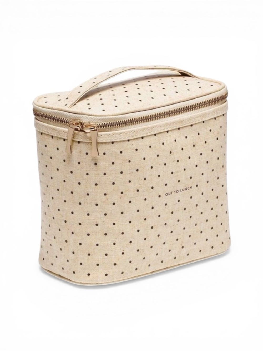 🎉HP🎉 Kate Spade Coated‑Linen “Out to Lunch” Polka Dot Insulated Lunch Bag – NWOT - Picture 5 of 12